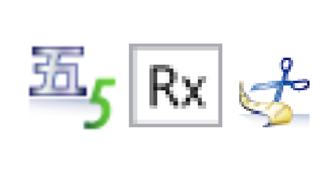 icons for auto-translation rules, the Regex Assistant and segmentation rules