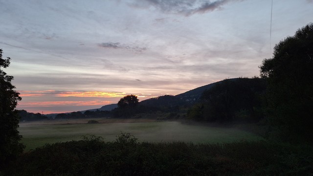 Morning fog a dawn