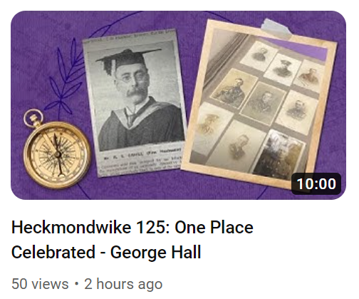 Screen grab from the Society of Genealogists' YouTube videos page, showing George Hall's talk Heckmondwike 125: One Place Celebrated.