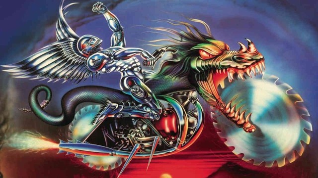 Cover art for the album Painkiller by the band Judas Priest.