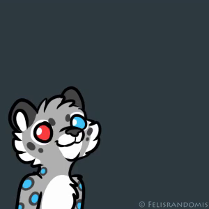 digital animation of a snow leopard saying "mow mow mow" over and over