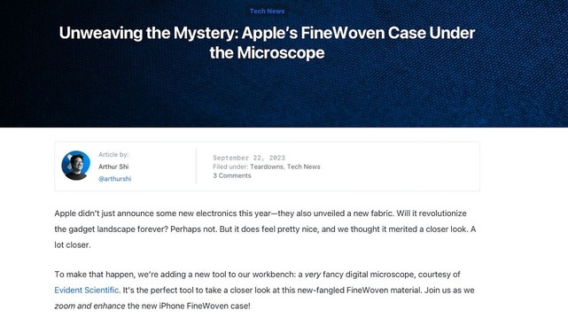 Unweaving the iPhone Finewoven Case