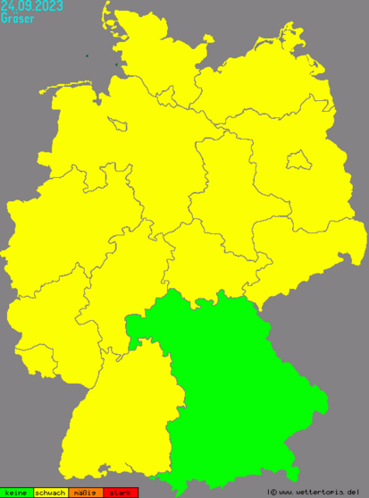 Pollenkarte Deutschland 24.09.2023