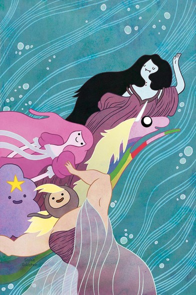 Cover C, with Susan Strong, Lady Rainicorn, Princess Bubblegum, Marceline and LSP, by Sophie Goldstein