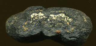 Photo of a polymetallic nodule of the kind which are found on the seafloor at depths between four and six kilometres and which are becoming the target of planned seafloor mining operations. Formerly known as manganese nodules, they also contain cobalt, nickel, copper and rare earth metals. (Photo: James St. John/Flickr (CC BY 2.0).)