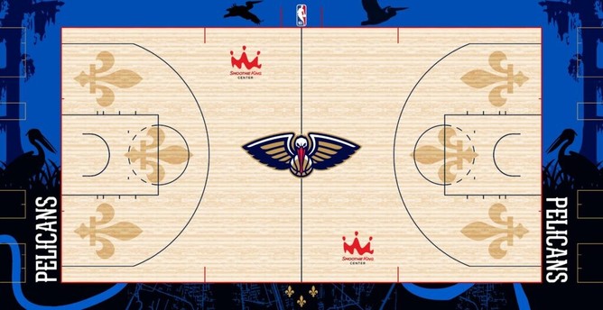 Closer look at the new court design. How we feeling about it? I think this is one of if not the most unique home floors in the league right now
