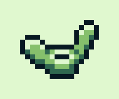 Pixel art of a wing nut in the Gameboy palette