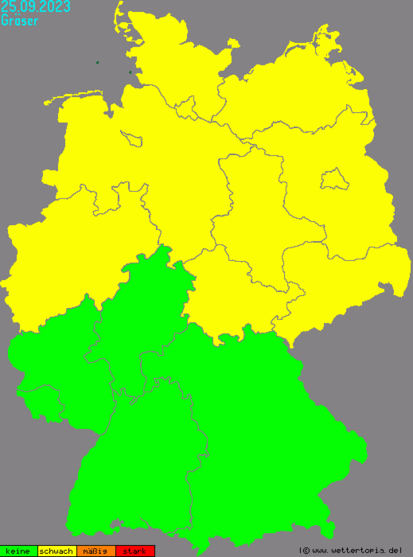 Pollenkarte Deutschland 25.09.2023