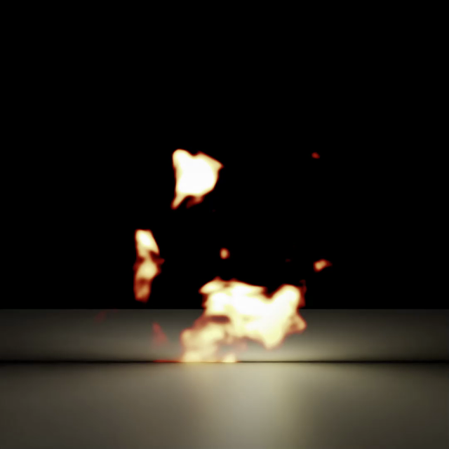 A test animation of a flame material made in Blender