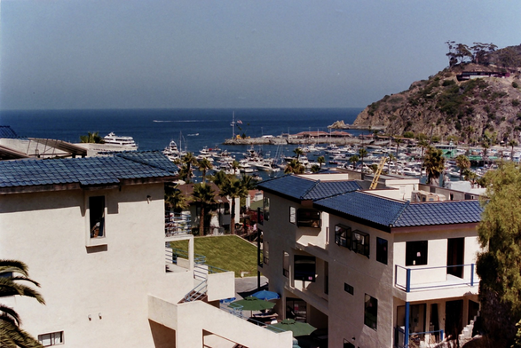 Looking down on Avalon Harbor, Catalina Island, 2000