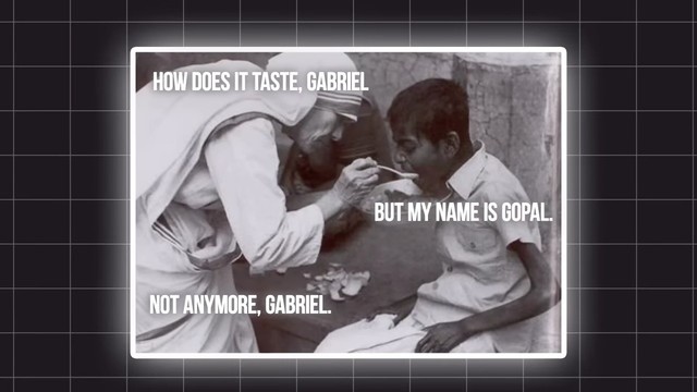 A meme showing the true nature of Mother Teresa.