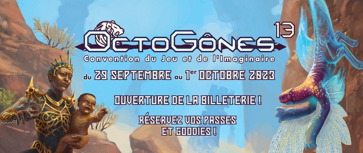 Affiche de la convention Octogones : du 29 septembres au 1er octobre 2023.