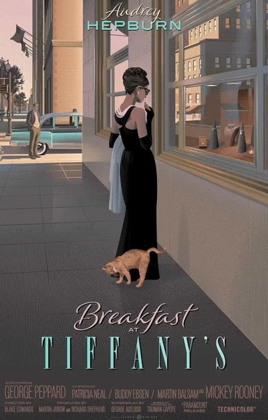 Poster de la pelÃ­cula Desayuno con diamantes, del ilustrador Laurent Durieux