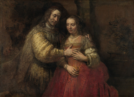 Isaac and Rebecca, Known as ‘The Jewish Bride’, Rembrandt van Rijn, c. 1665 - c. 1669