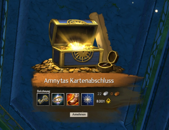 Screenshot: Reward for completing map "Amnytas".