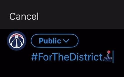 New official hashtagâ€¦â€� #ForTheDistrictâ€�
