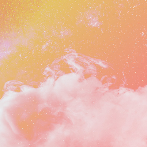 Album art: starry yellow-peach sky with cloud covering the bottom half