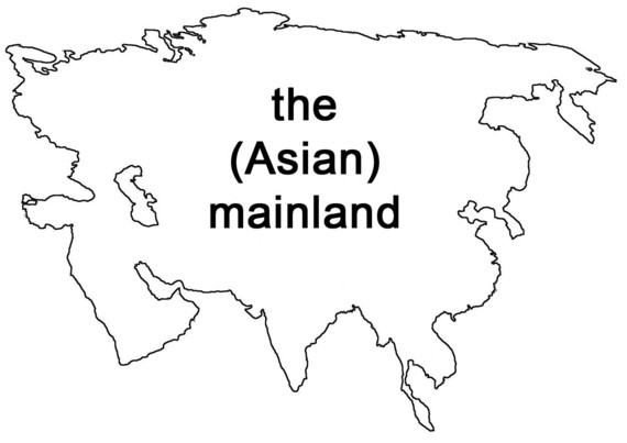 A map of "the (Asian) mainland," on which #China 🇨🇳 is just a small part. 🤔