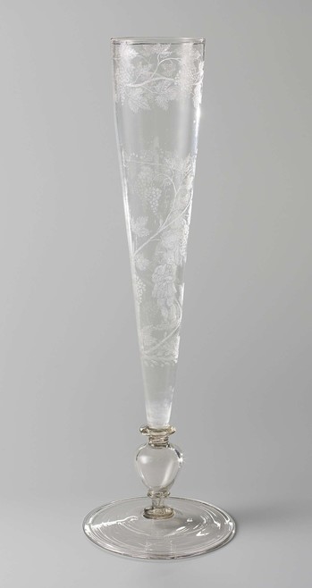 Flute glass, anonymous, c. 1680 - c. 1700