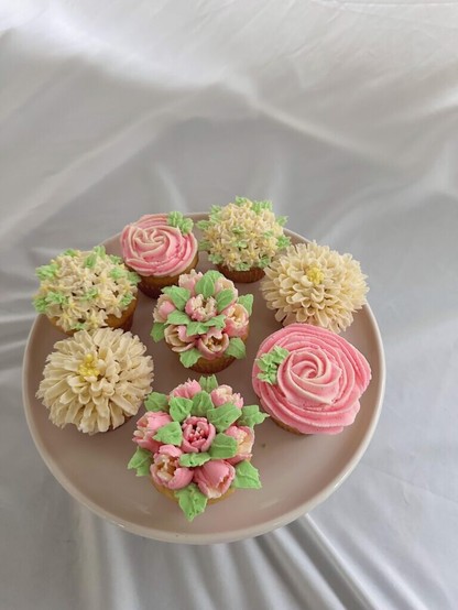 Made my first floral cupcakes!