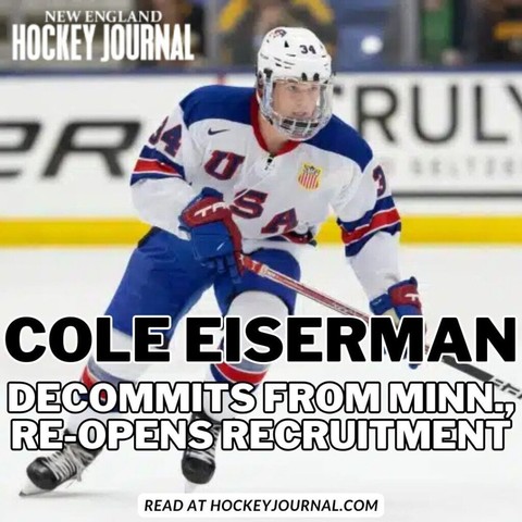Cole Eiserman decommits from the University of Minnesota.