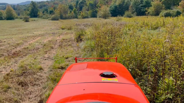 Brush hogging our old North pasture in Vermont