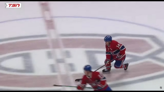 Love the way Suzuki gets the stick out of the way to allow Caufield to score