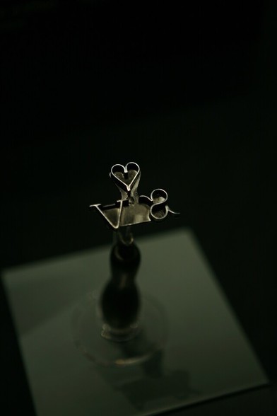 A replica branding iron on display at the International Slavery Museum in Liverpool, England. (National Museums Liverpool)