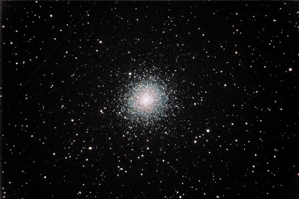 A large globular cluster of many thousands of stars.
