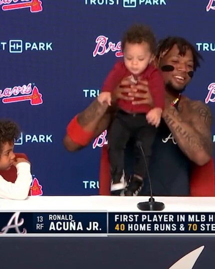 “Jamal — Like Jamal Crawford. “ This is Acuña is the goat… named his kid after the 6th man for the Hawks