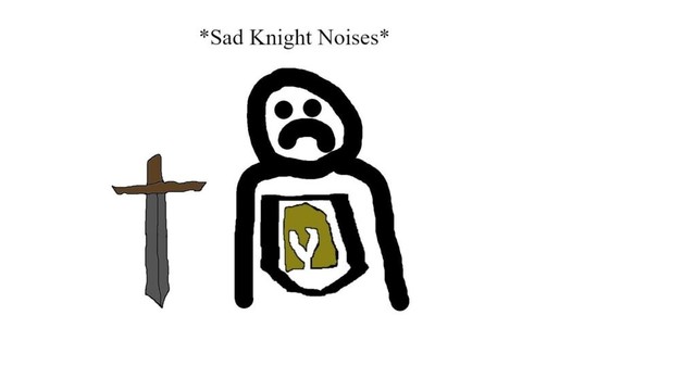 I draw like a child but this is perfect to use every time the Knights lose a game