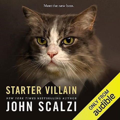cover of Starter Villain with a large image of a cat staring ahead