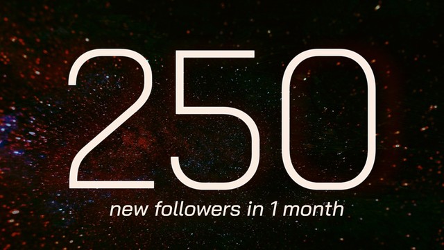 250 new followers in 1 month (on Twitter/X)