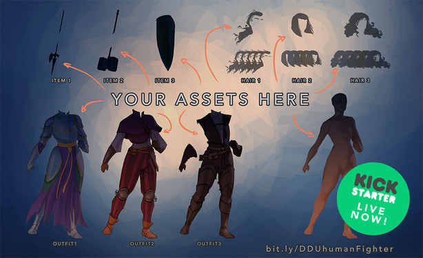 image with an overview of all the assets you'll get with the commission