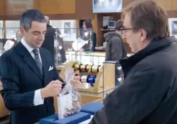 What's most important about an event?: a screenshot from the movie Love Actually (2003). With his wife shopping nearby, Harry (Alan Rickman) impulsivelyÂ purchases an expensive necklace for his mistress â€” only to be tortured by the fear of discovery as Rufus (Rowan Atkinson)Â slowly wraps his gift.