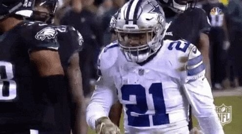 [Kadick] NFL Network’s @RapSheet says that Ezekiel Elliott will get “starter reps” at running back for the #Patriots against the #Cowboys today.