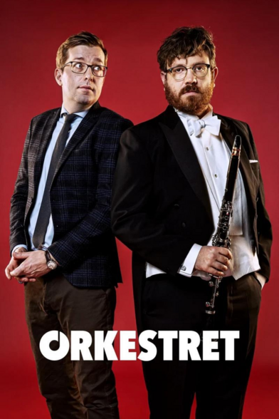 Photo promotionnelle de la série télé danoise « Orkestret » (L’Orchestre) représentant les deux personnages principaux : le directeur adjoint de l’orchestre et le deuxième clarinettiste