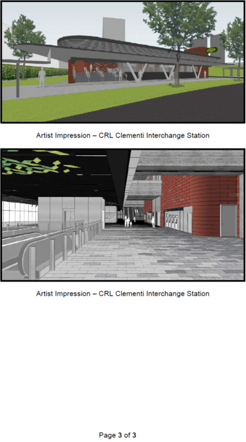 Artist Impressions of CRL Clementi Interchange Station