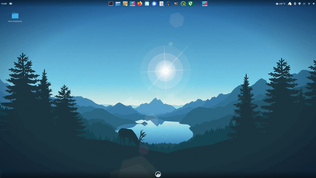 Mein Linux Mint Desktop.