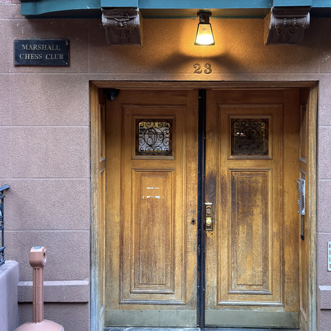 Marshall Chess Club, NYC. Front door.