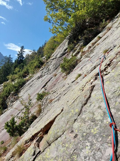 The seventh pitch is a traverse.