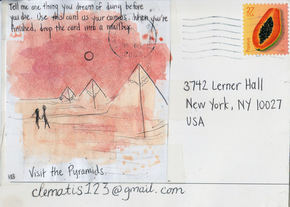 The very first Dreams of a City (then called Postcard Project // Manhattan Map) Jenny Lam received in 2008,  postmarked on this day 15 years ago