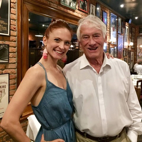 Gia and Keith Baxter at Joe Allen, London, 2018