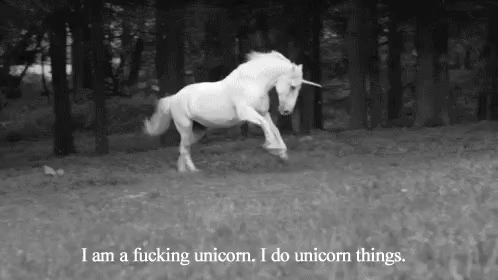 "I am a fucking unicorn. I do unicorn things."