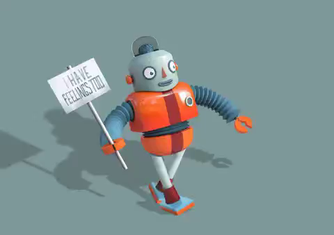 #BlinkyOrangeRobot says: "I have feelings, too."