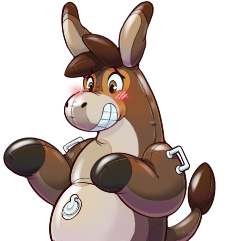 Azel in blushy pooltoy form