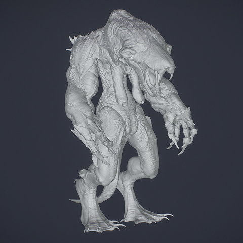 3D sculpt of a creature