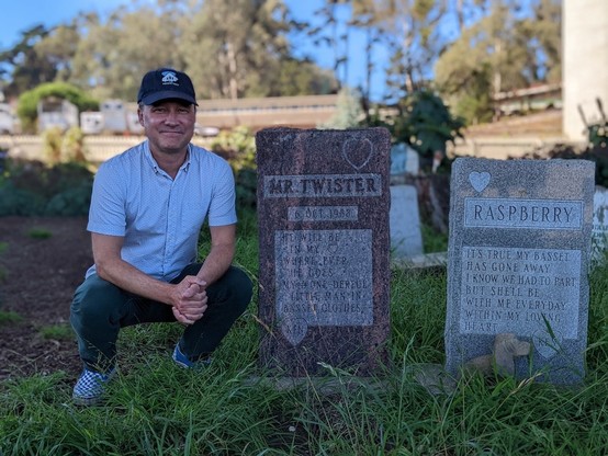 Rob Thompson at the Pet Cemetery in the Presidio
