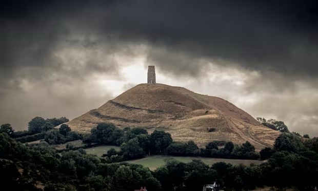Glastonbury Tor, where Stewart Lee would ask his dad and gran to divert to in their Morris Marina. Photograph: Kevin Law/Getty Images