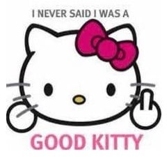 Hello kflips the bird.
I nevver said I was a good kitty.